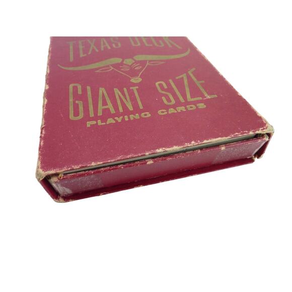 Vintage Giant Size Playing Cards Texas Deck - Retro Collectible Game Set - Picture 2 of 8